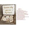 Friendship Tokens Wooden Box with Heart-Shaped Inspirational Cards for Women Unique Gift