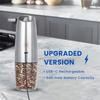 T02C!Rechargeable Electric Salt And Pepper Grinder, Adjustable Electric Salt And Pepper Grinder