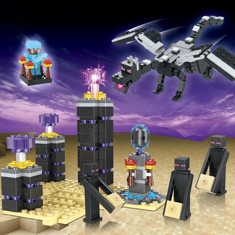 Minecraft-Themed Cave Village Construction Set for Kids - Educational Puzzle with Building Blocks
