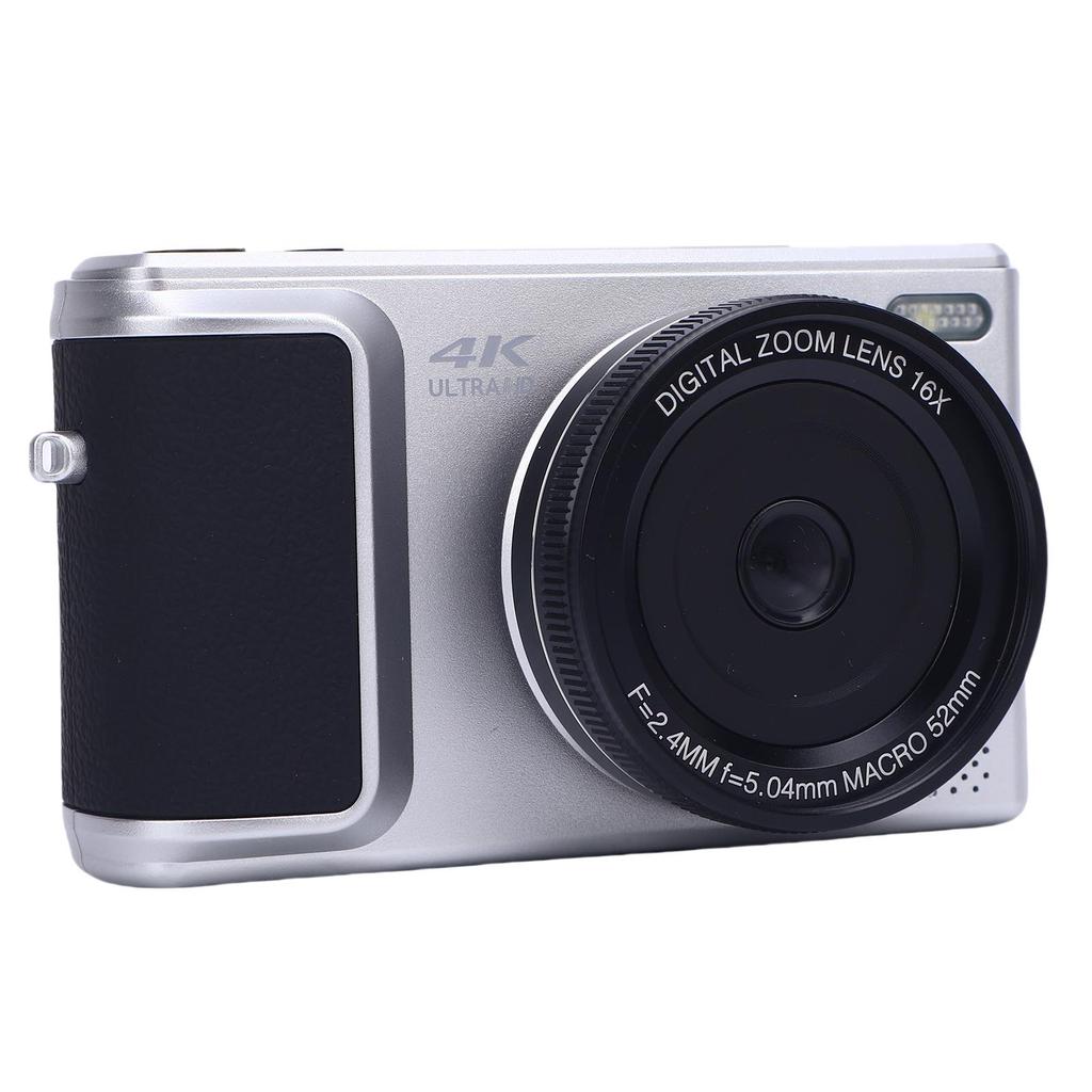 4K Digital Camera for Photography 6 P HD Auto  16X Digital Zoom Retro Mirrorless Video Camera with   Screen for Travel