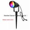 RGBW Outdoor Spotlight with Remote and Plug for Garden, Path, and Wall Lighting