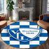 1pc Football Team Print Round Carpet Chair Round Carpet Suitable for Bedroom Living Room Home Decorative Carpet