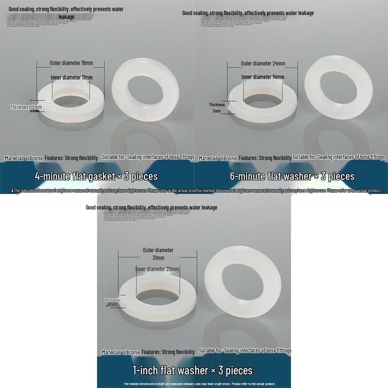 Silicone Rubber Gasket for Water Heater Inlet Pipe: Flat Washer & Corrugated Pad