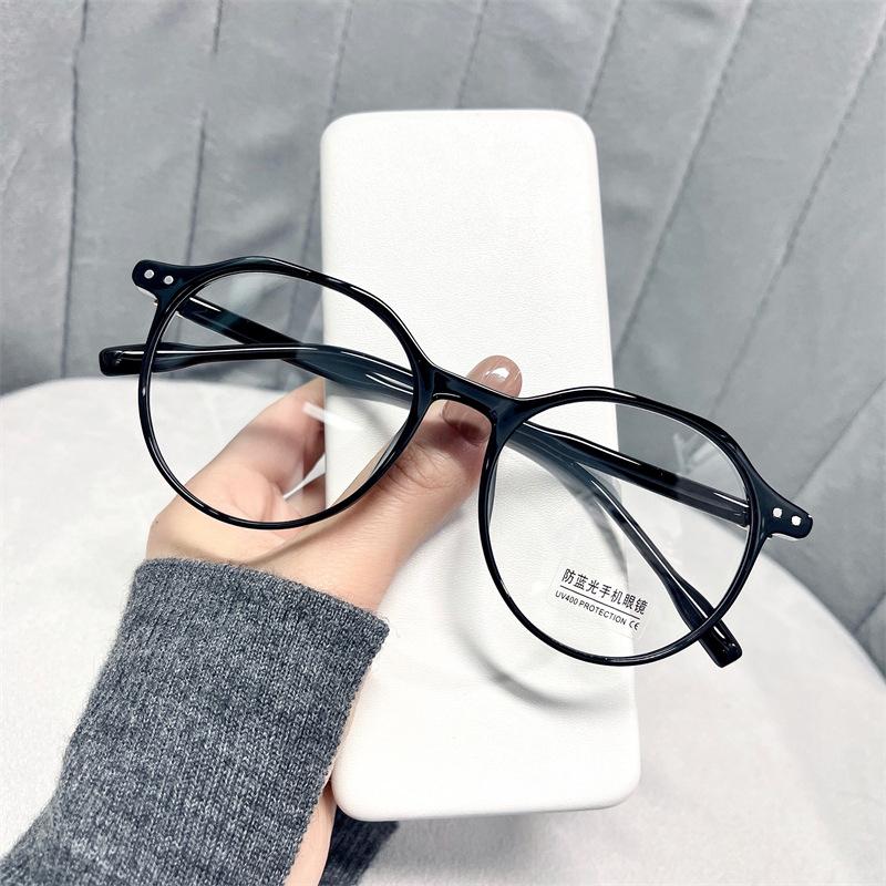 New Unisex Round Frame Glasses For Men Women  Anti-Blue Light Luxury Brand Green Leopard Optical Computer Reading Glasses