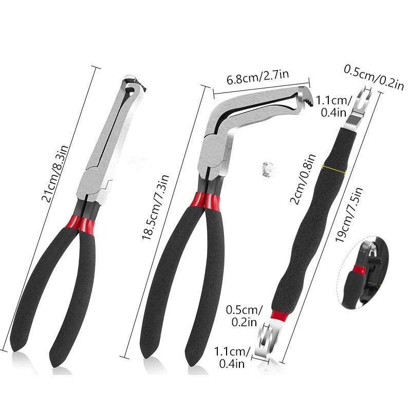 8-Inch 60° Disconnect Pliers Angled Wire Plug Removal Tool for Automotive Connectors Sensors