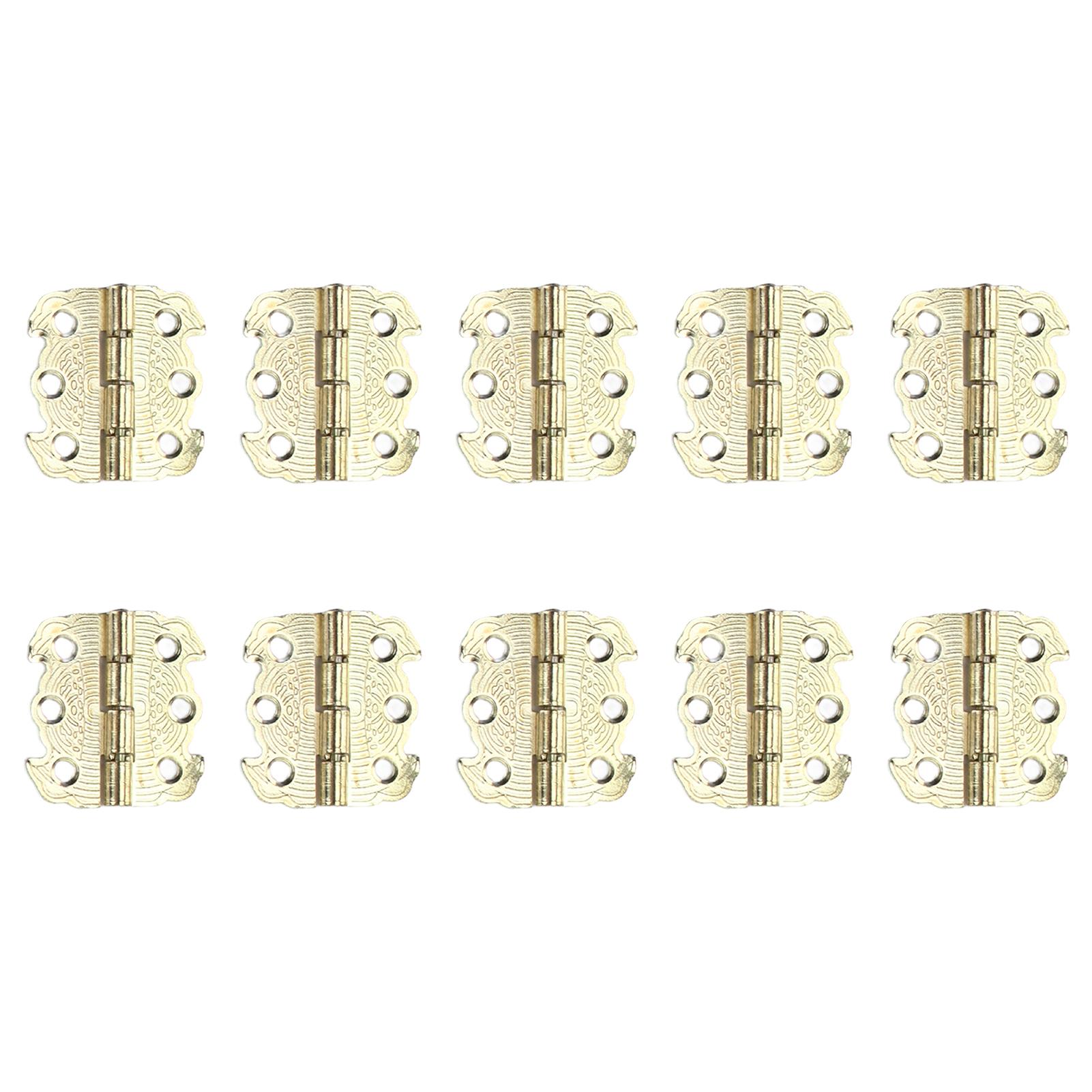 50 шт. Петли для коробок Мини Ретро Утолщенные Устойчивые к коррозии Прочные Железные Декоративные Петли Желтые