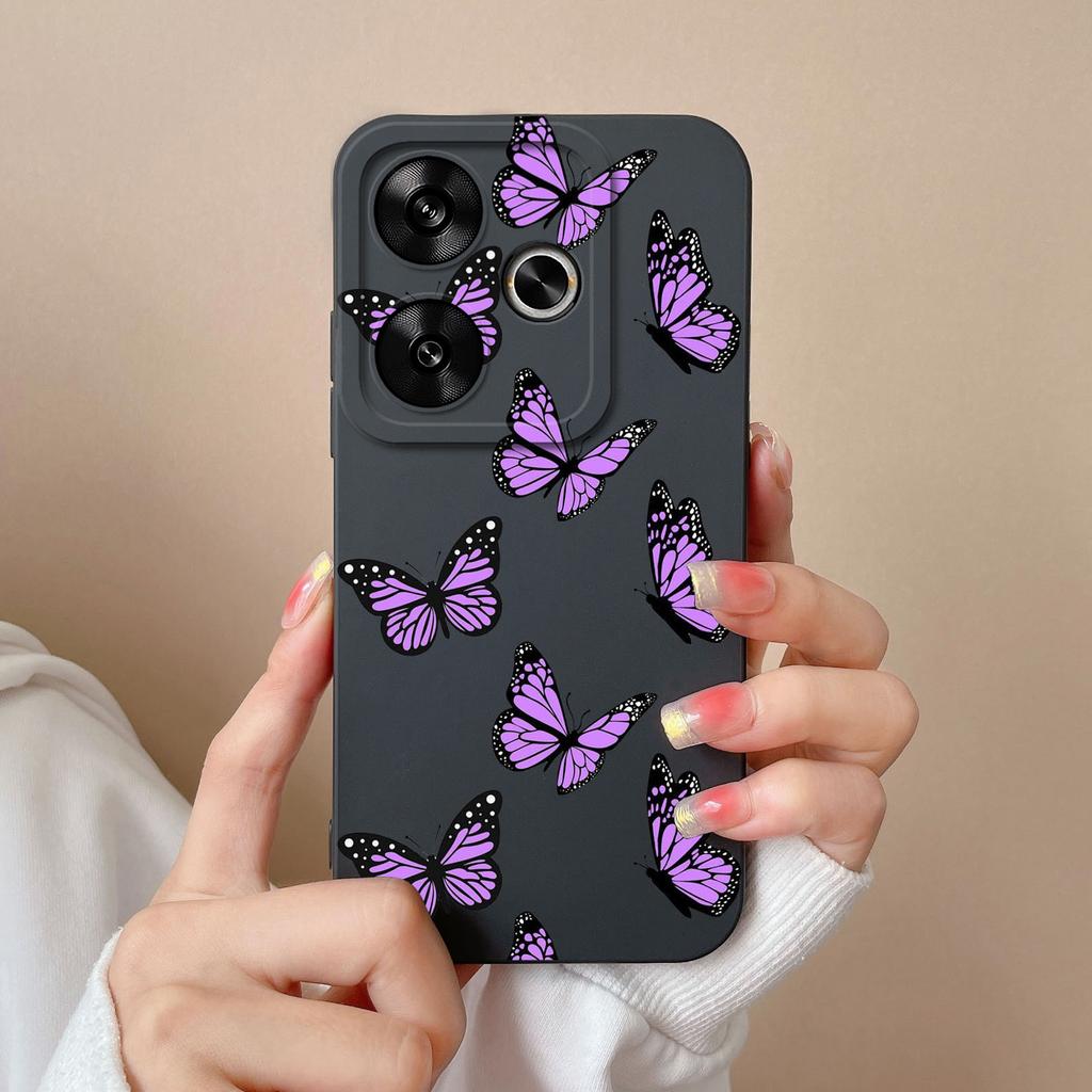 For Poco F6 Pro Phone Case Simple Heart Cover Liquid Silicone Camera Protection Cases For Xiaomi Poco F 6 Soft ShockProof Funda