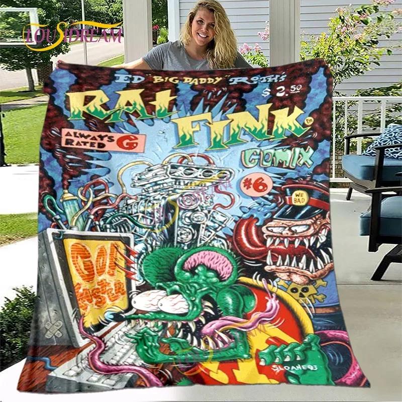 Cute Children's Holiday Birthday Gift Cartoon Rat Fink Cute Home Bedroom Decoration Thin Sofa Cover Sheets Four Seasons Blanket