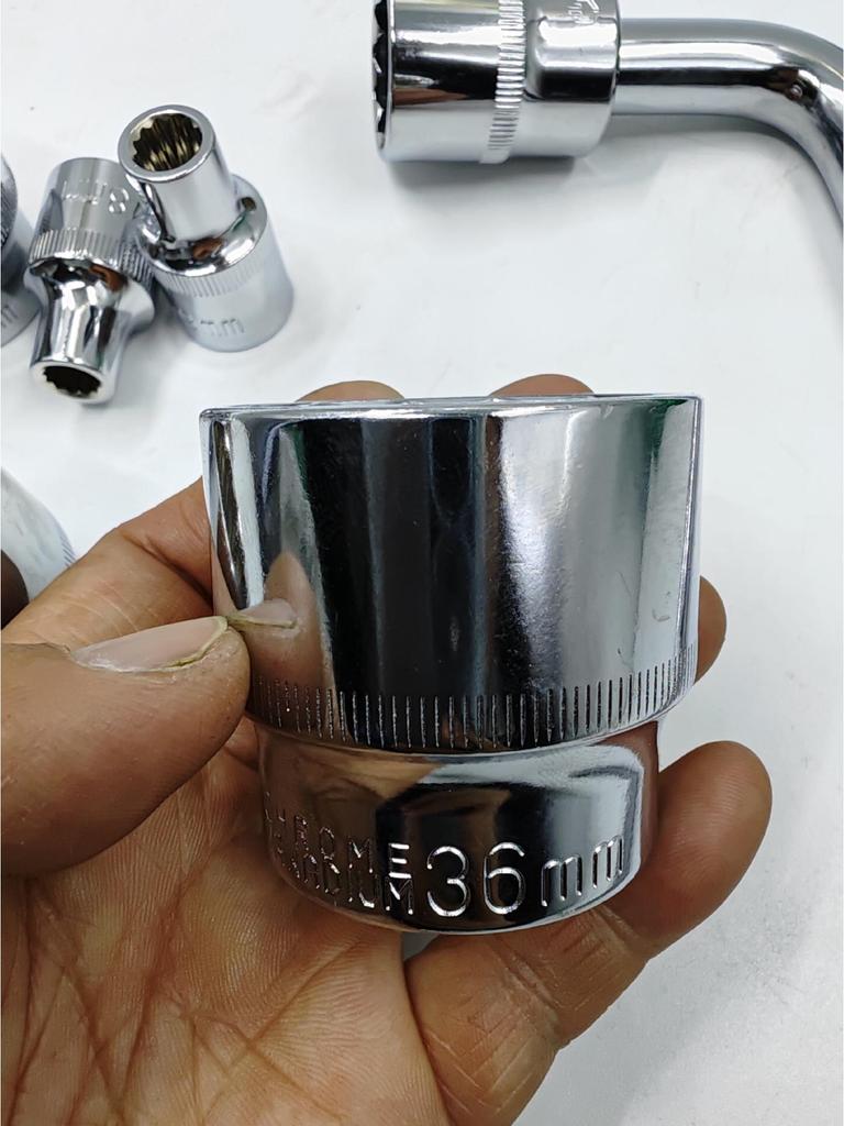 Zestaw nasadek Torx Dafei: 12-punktowe, Rozmiary 8-19, 22-27, 30-36, Gniazdo 12,5 mm, Narzędzia do naprawy samochodów 1/2".