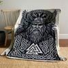 Norse Mythology Odin Design Blanket print blanket soft and cozy perfect for the living room bed sofa or a nap,gift
