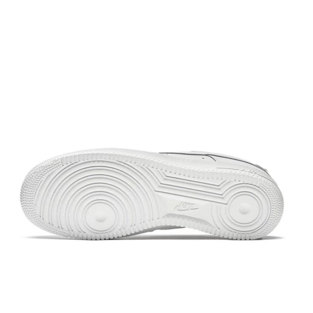 Nike Air Force 1 Coverage Abrasion Resistant Low Top Skateboard Shoes Unisex White Gray CW2288-111(Team-)