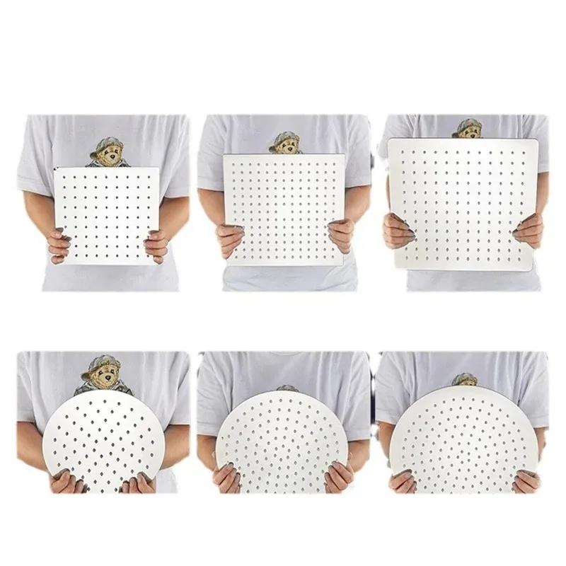 10/8/6 Inch Square/Round High Quality Stainless Steel Ultra-Thin Waterfall Shower Heads Rainfall Shower Head Rain