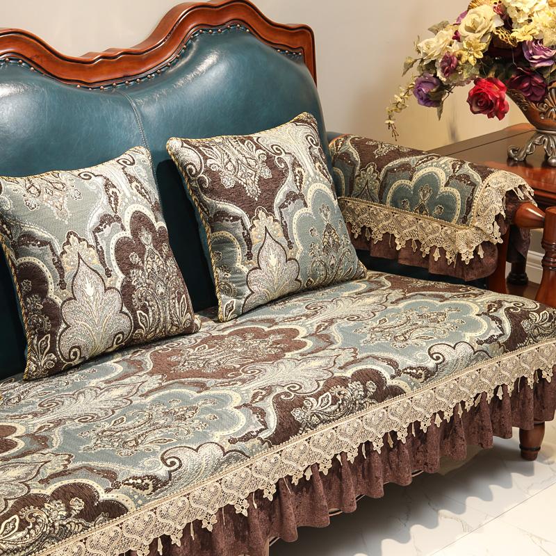 Europe Style Retro Jacquard Chenille Sofa Cover Furniture Sofa Armrest Chair Protector Towel Anti Slip Slipcover Home Sofa Towel