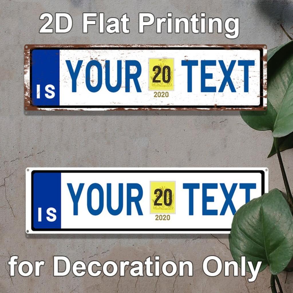 Personalized 2D Iceland Aluminum Sign Custom Text Home Wall Decor Metal Plate