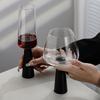 Retro Black Pillar Glass Simple Cool Round Glass Cups Creative Handmade Glass Wine Glasses  Champagne Mojito Cocktail Cups Gifts