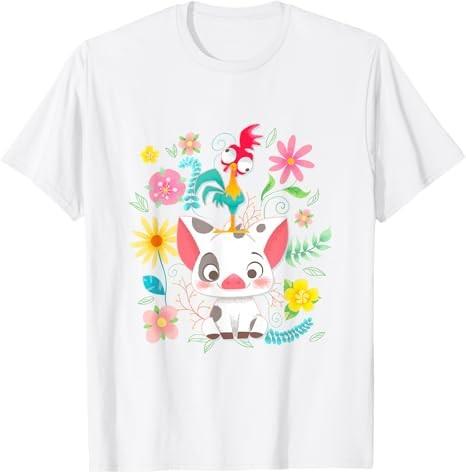 Moana Pua Hei Hei Cute Pose White TShirt S
