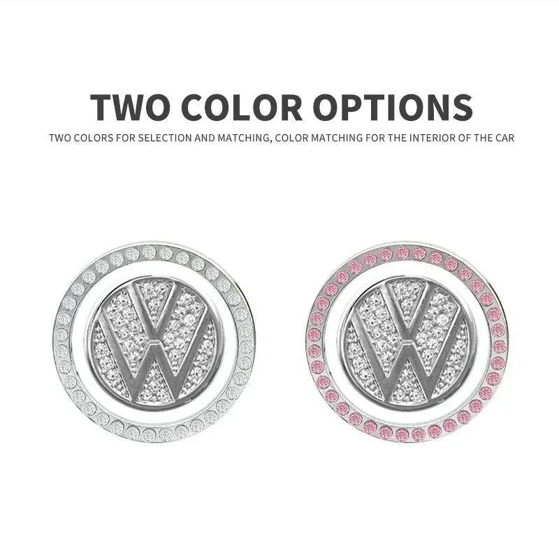 For Volkswagen VW Car One-start Button Diamond Decoration Stickers For Volkswagen VW Scirocco Jetta Beetle Golf Passat CC Tiguan