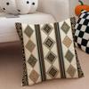 Retro Striped Pattern Cushion Cover Linen Pillow Case Soft Breathable Protective Couch Room Decoration