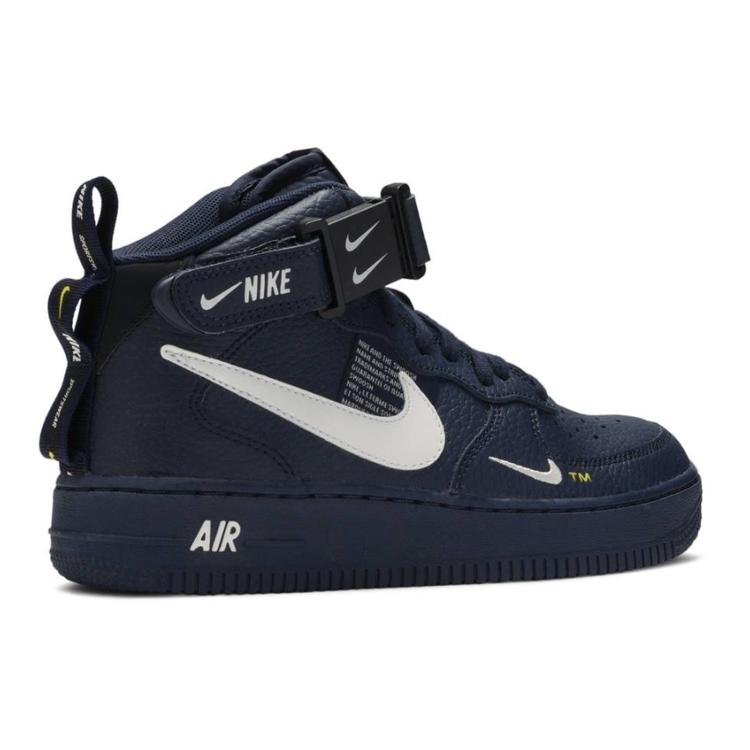 Nike Air Force 1 Mid Obsidian Tour Yellow White GS AV3803-400