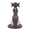 Goddess Triple Moon Tealight Candle Holder Stand Resin Sculpture Candlesticks Home Decor Gift