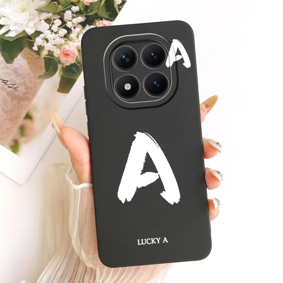 For Xiaomi Redmi Note 15 Pro+ 15Pro 5G Lucky Initial Letter Phone Case For Redmi Note 15 Pro Plus 5G Soft Silicone Case Bumper