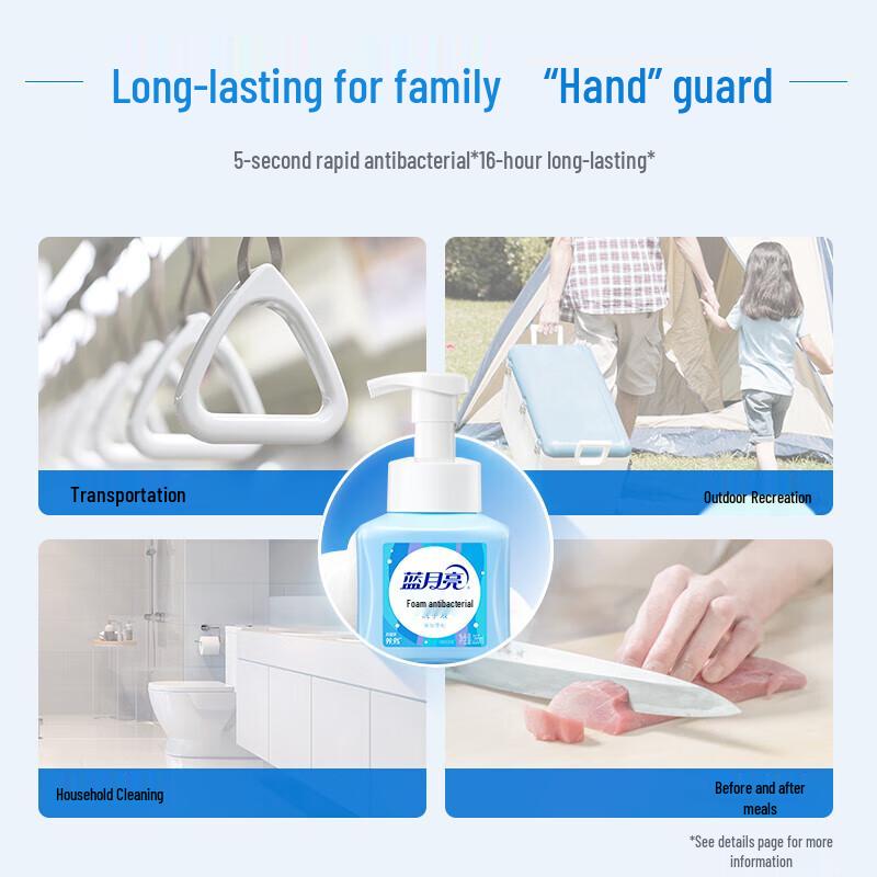 Blue Moon Amber Cedar Foam Antibacterial Hand Soap Set