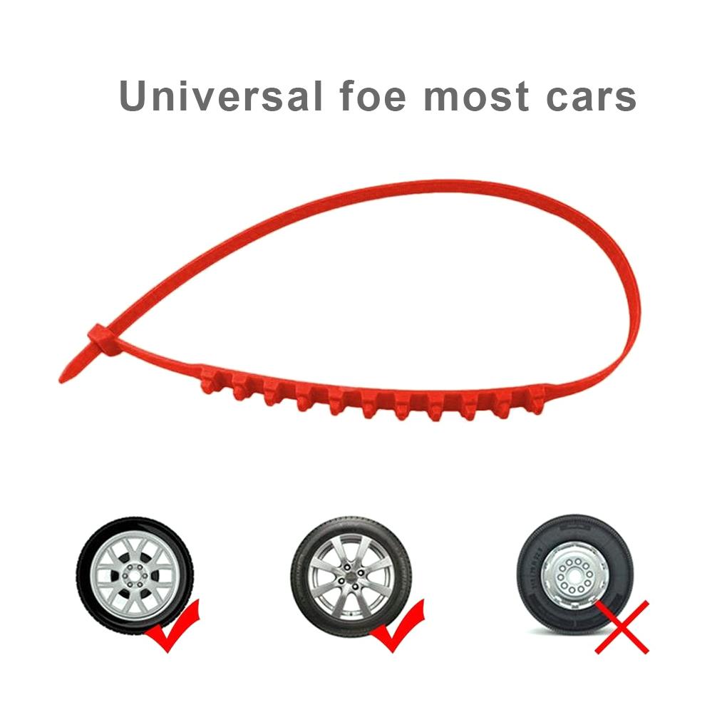 10X Car Anti-skid Snow Tyre Tire Chains Beef Tendon Wheel Nylon Chain Belt cckkM