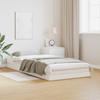 Floor Bed Frame White 90 x 210 cm Solid Pine Wood