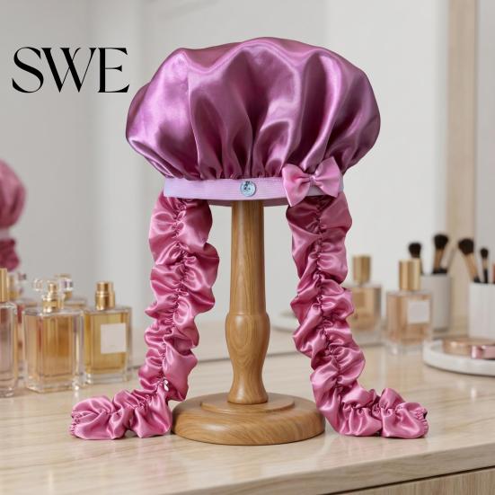 Hair Protection Cap No Heat Curling for Women, Overnight Sleeping Curler Bonnet, Breathable Curls Roller Hat Medium, Long Multi-use Bonnet