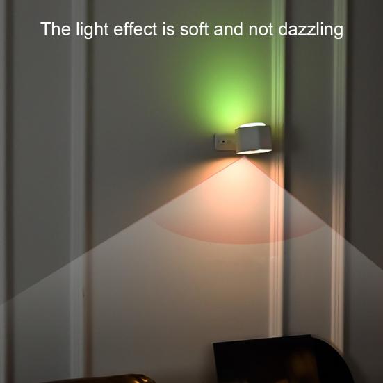 Wall Lamp with Remote Control 360-Degree Rotation Dimmable Indoor LED