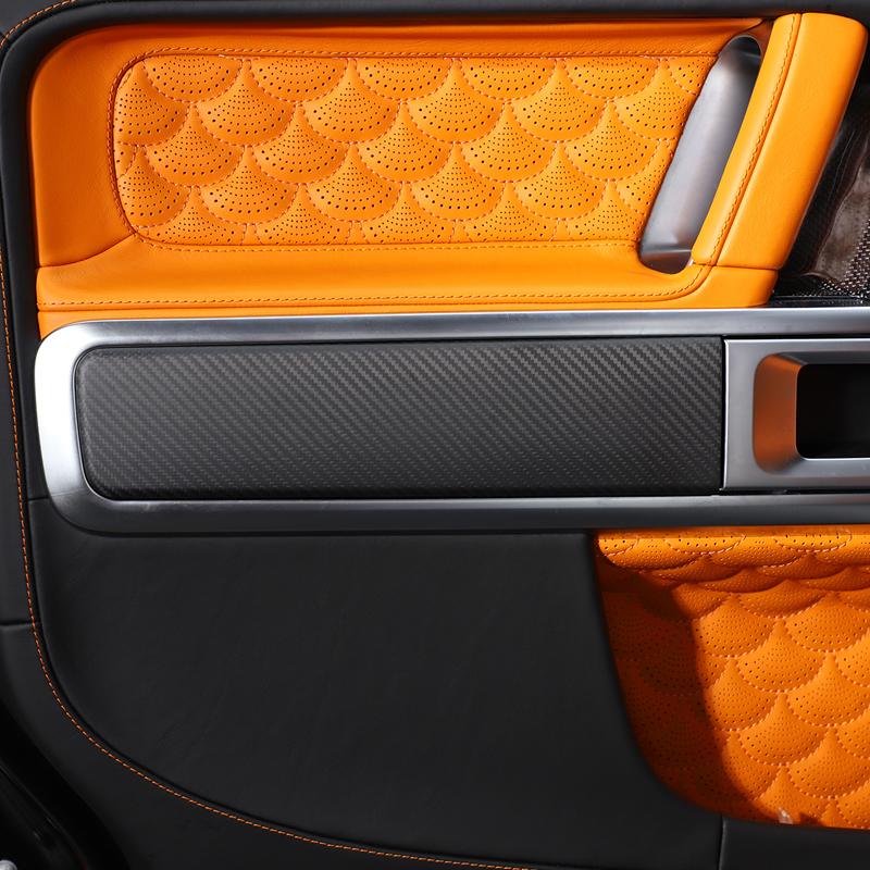 For Mercedes-Benz G-Class 2019-2025 Car Real Carbon Fiber Door Trim Panel Protection Sticker Car Interior Accessories