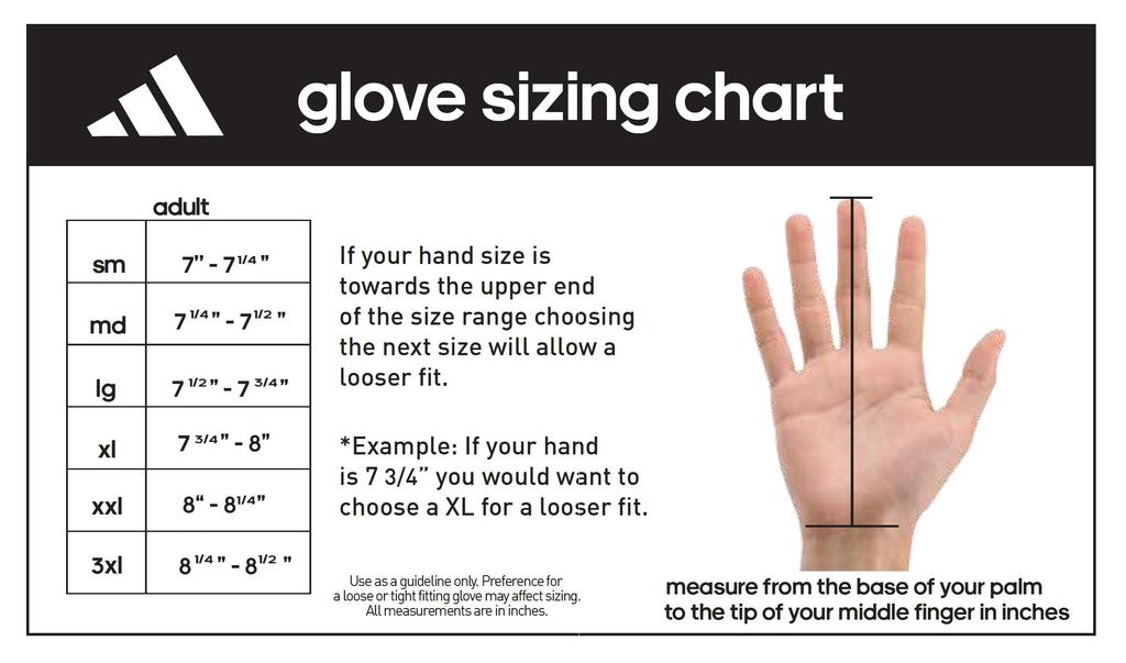 adidas Diamond King Leather Batting Size Large 3.0 Gloves, Black/White,