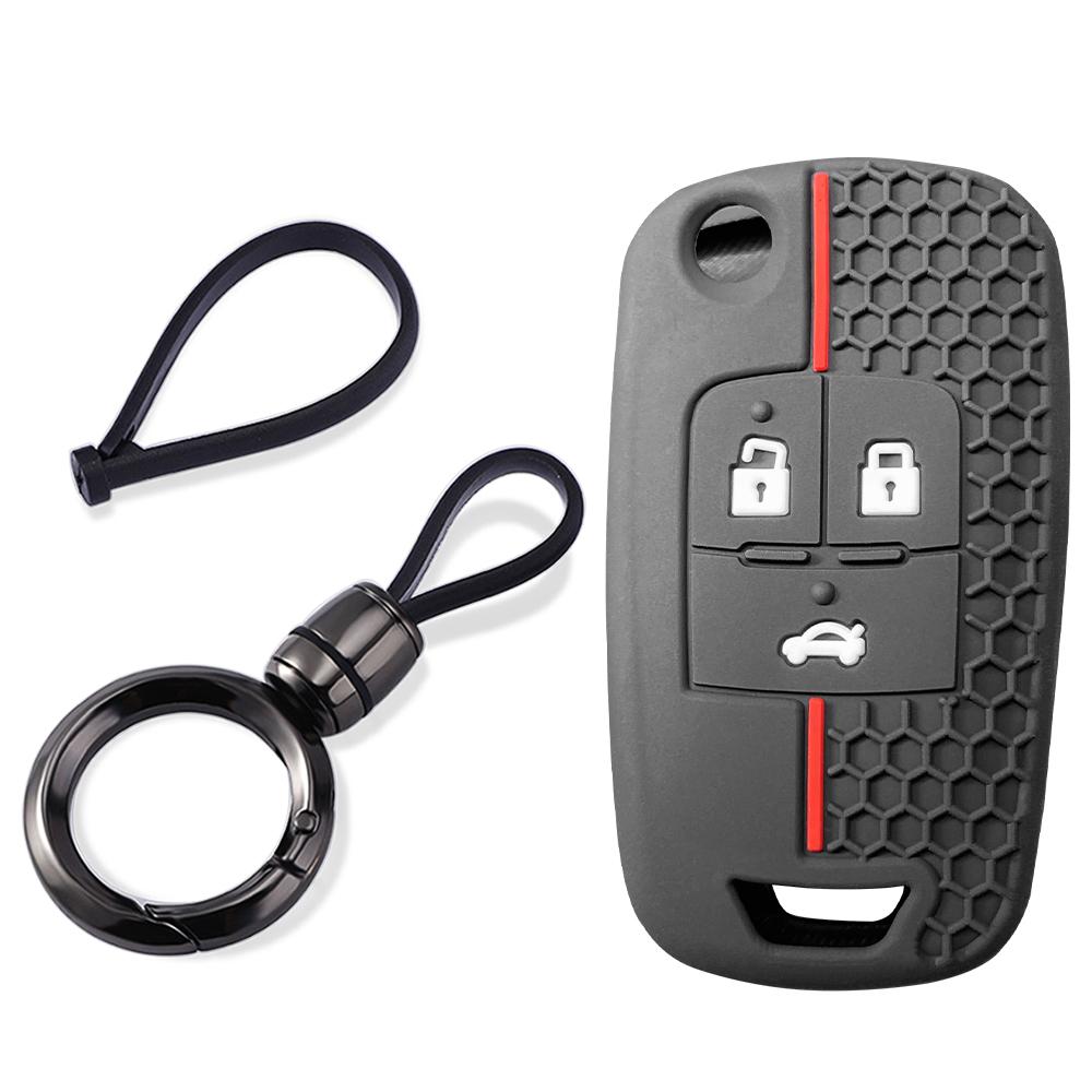 For Chevrolet Cruze Aveo S10 Axis Rawon P4 3 Buttons Silicone Remote Key Cover Holder Shell Case Key Protective Sheath Keychain