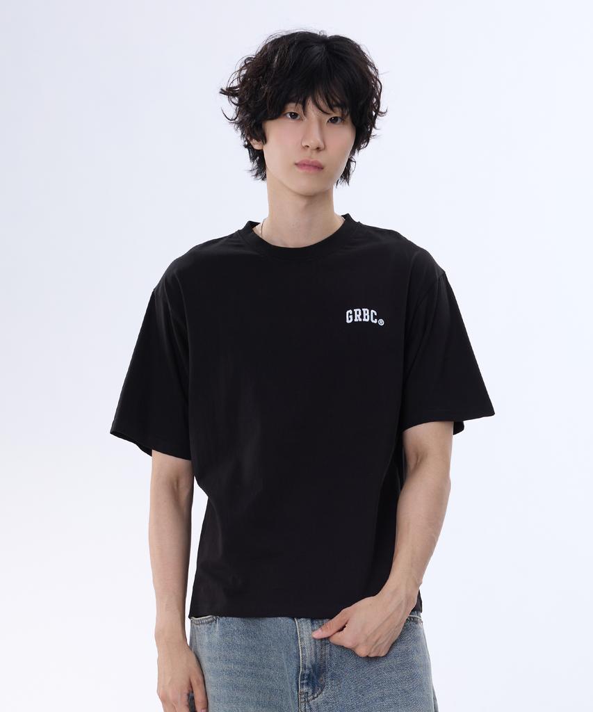 GHOST REPUBLIC Grbc Small Embroidered Oversized Short Sleeve T-Shirt 2 Colors Gt-341