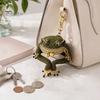 Cute Animal Shape Keychain Frog Coin Purse DIY Kit, Beaded Toad Craft Kiss Lock Mini Wallet Pouch, Handmade for Women Girls Handcrafted Kit