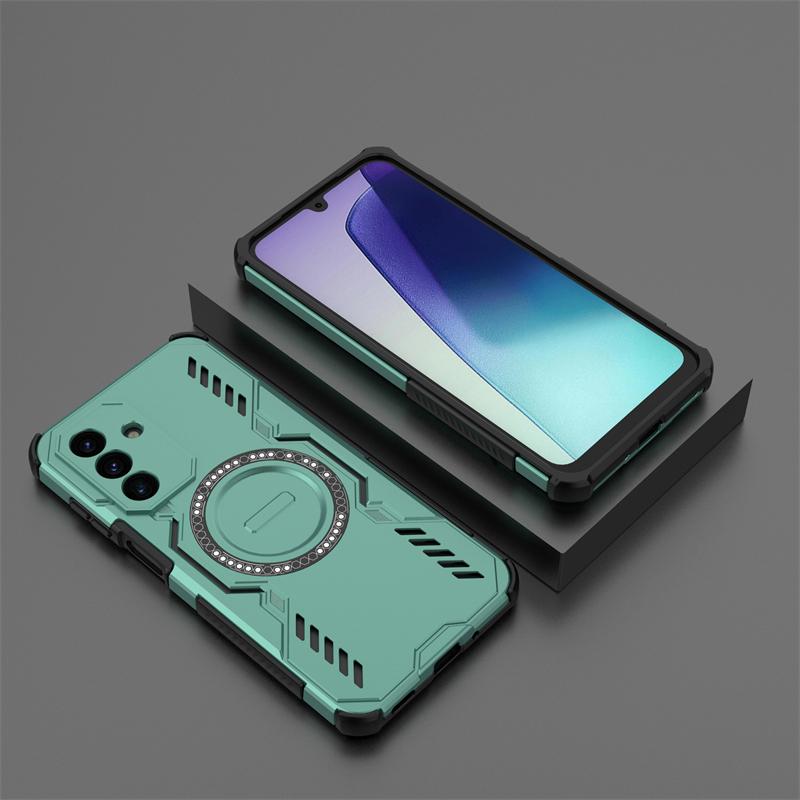 Shockproof Armor Case For Samsung Galaxy A17 Magnetic Adsorption Wireless Charge Cover For Samsung A17 Case For Samsung A17 Case