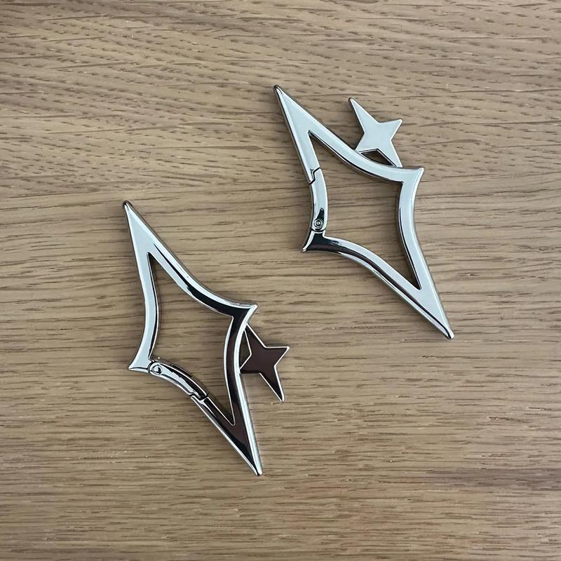 Y2K Star Essential Icon Carabiner Keychain Car Key Ring Gothic Backpack Decor
