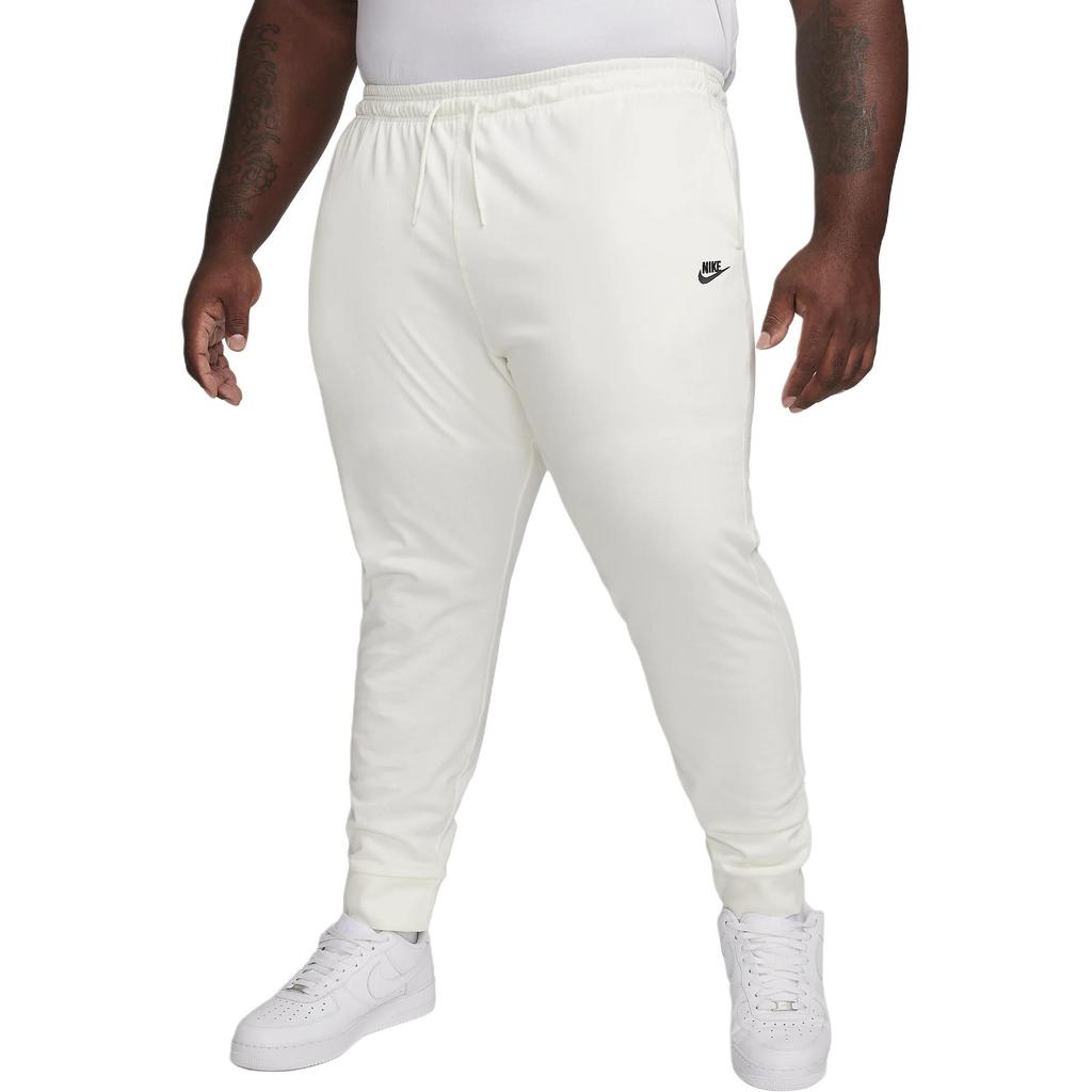 Nike Club Logo Embroidered Drawstring Cuffed Knit Joggers Men Joggers White FQ4330-133