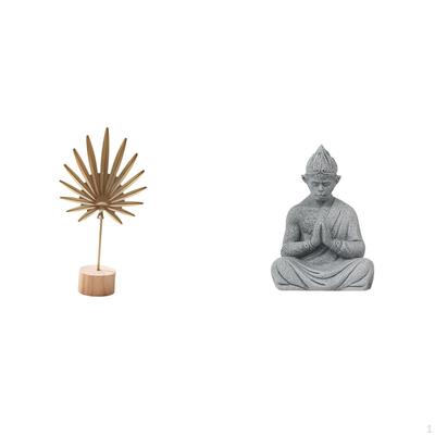 Nordic Abstract Metal Sculpture Figurine Creative Ornament for Table Party Home with Monkey Buddha
