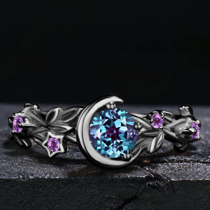 Three Jewels Women's Floral Diamond Ring: Trendy European & American Design, Celebrity-Inspired Versatile Jewelry