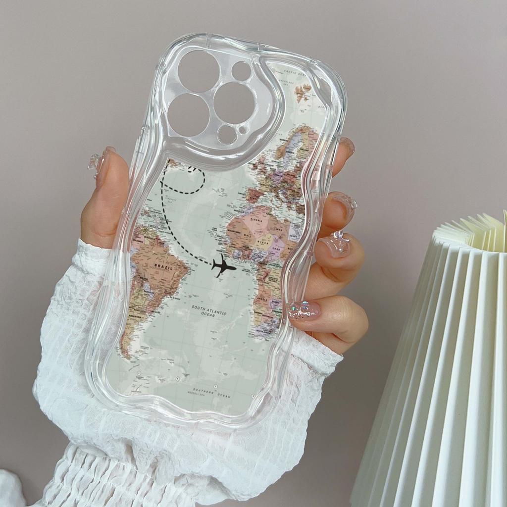 Ae89 Map aircraft trajectory Protective Phone Cases for Apple iPhone 16 15 14 13 Pro Max 11 12 mini XR 7 8 6s Plus XS Max SE Wave TPU Back Cover