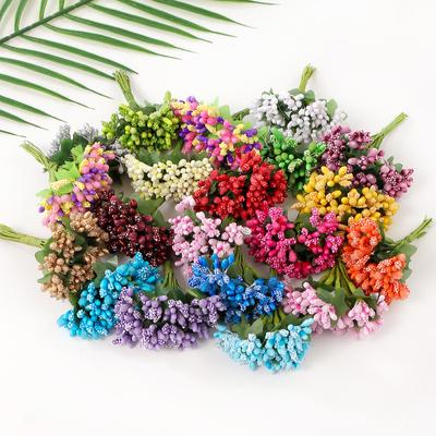 1/3/5Pcs Artificial Flower Stamens 8CM Fake Flowers Wedding Party Decoration Home Room Decor Christmas Gift Ornament Accessories