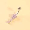 Rhinestone Flower Pendants Belly Button Ring Body Piercing Jewelry  Party Decoration