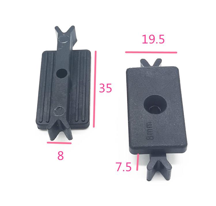WPC Flooring T-Shaped Plastic Clip with Stainless Steel 6mm Screw Wood-Plastic Fastener