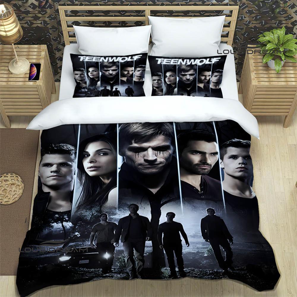 Teen Wolf Tištěné povlečení vynikající sada ložního prádla povlak na přikrývku sada přikrývky povlak na polštář sada povlečení luxusní narozeninový dárek