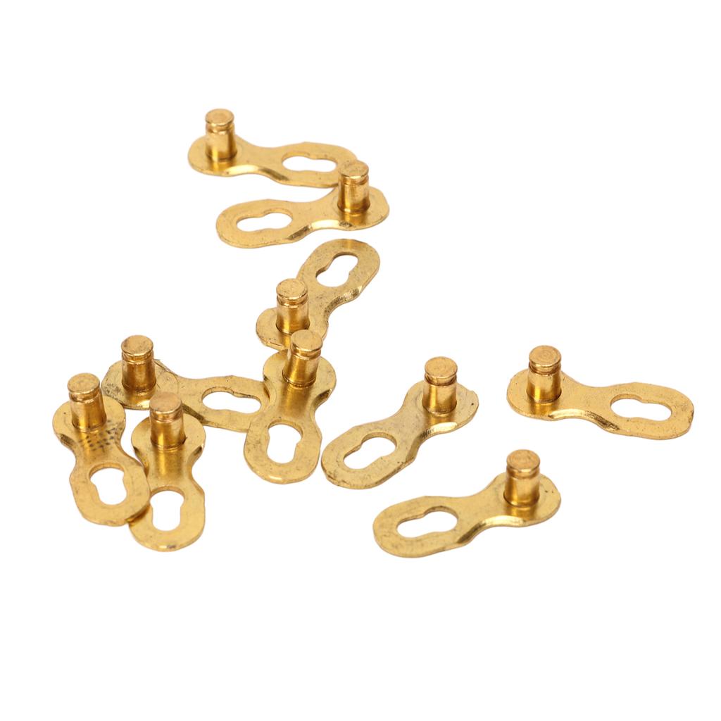 10 Pair Bike Chain Connector 10 Speed Chain Link Connector Bike Chain Repair Tool for Road Mountain Bikes Golden