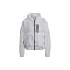Damen Kapuzen-Windbreaker mit Streifen Weiß H40963