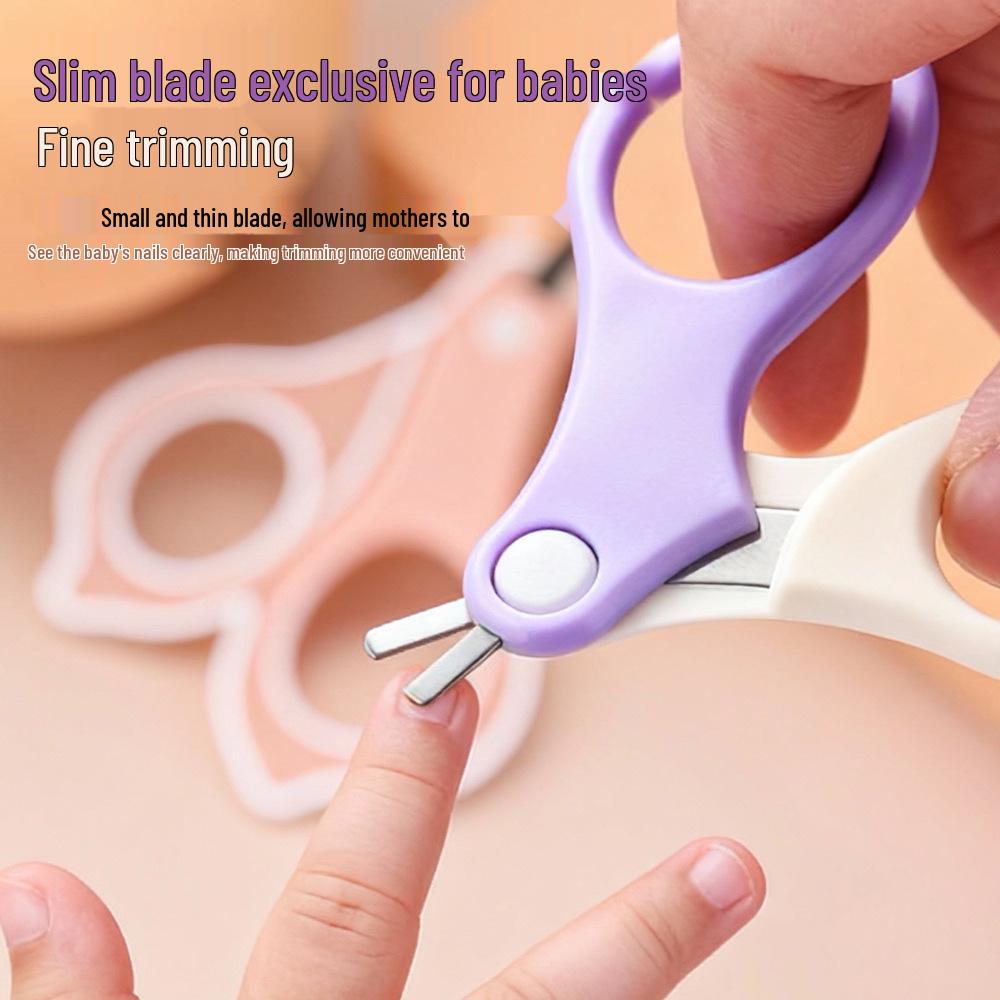 Portable Baby Nail Care Set: Includes Nail Clippers and Small Scissors for Newborns and Children
