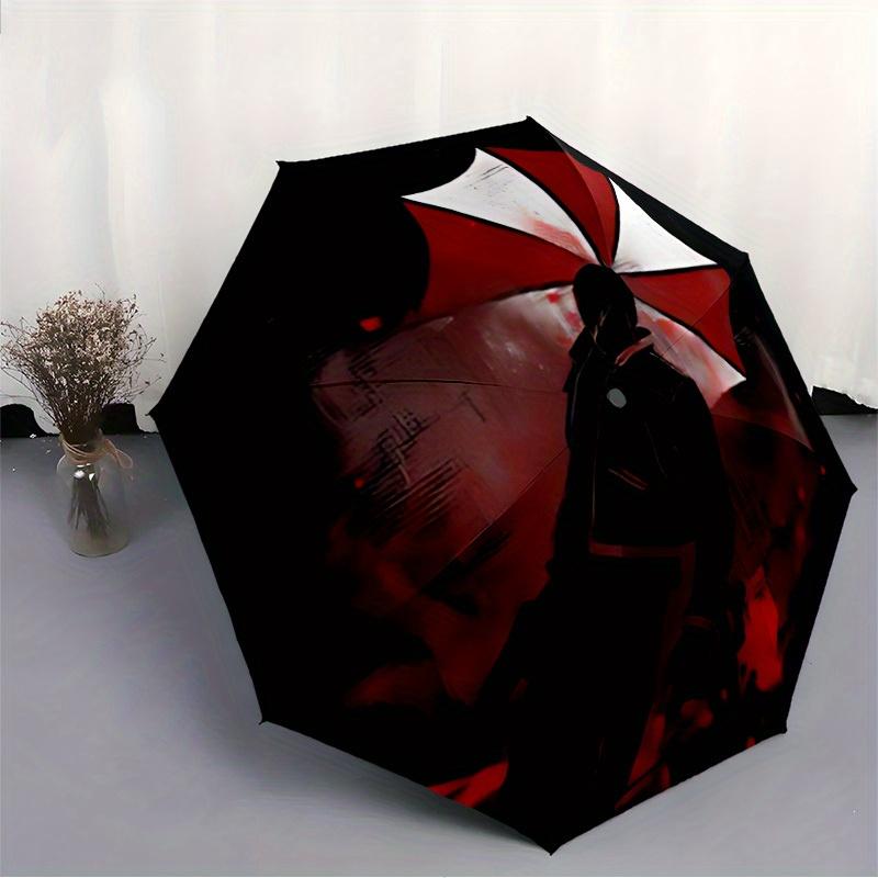 1pc Umbrella Corporation, Resident Evil Windproof Automatic Umbrella, Portable Folding Design, Lightweight for Women/Men Gift  A0811200
