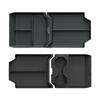 Plateau de rangement console au sol pour 2024 Organisateur de console centrale inférieure Imperméable Accessoires Auto Installation Rapide